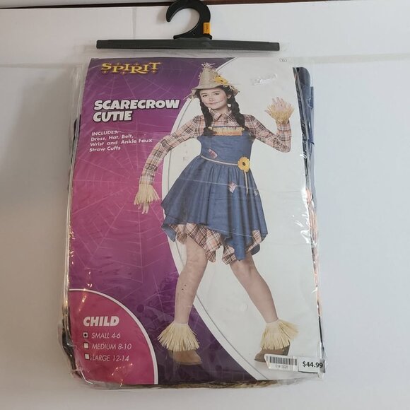 New Spirit Brand Scarecrow Cutie Costume Size Child Small 4-6 - Picture 1 of 6